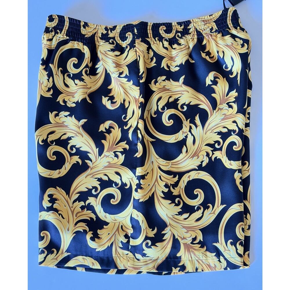 Versace Baroque Men's Black & Gold Shorts 50 Euro (31”) 1010119 NWT $1200